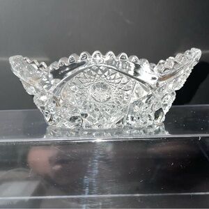 Vintage Imperial Glass-Ohio 6" Olive Dish Oval. 212 Clear (Giftware). 50's EUC